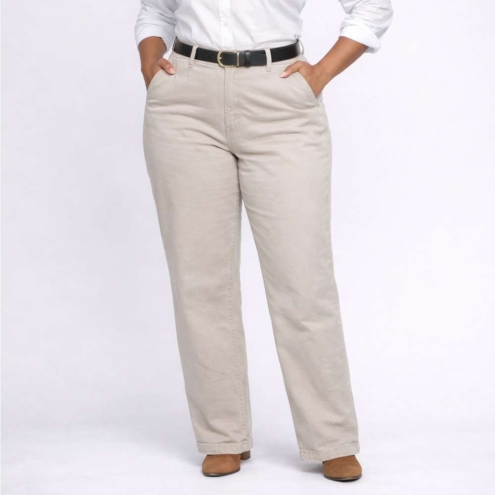 L.L. Bean Pants VINTAGE Women's Sz 16R Khaki Brown High Waist Mom 90's